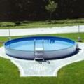 Stahlwand Swimming Pool 'Styria rund' blaue Poolfolie ø 500 x 150 cm - Steinbach