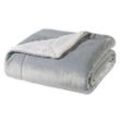 WOHNWOHL® Flauschige Sherpa Kuscheldecke • Mikrofaser Wohndecke • Fleecedecke als Sofaüberwurf • Sofadecke/Tagesdecke/Wohnzimmerdecke • Teddyfleece Decke für Bett und Sofa