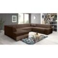 Wohnlandschaft XXL-Sofa U-Form Sofalandschaft nosmiss eco Leder MA124OR29 - Furnix