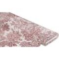 Dekostoff Toile de Jouy "Lorena", offwhite/dunkelrot