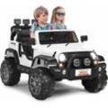 Goplus - 2-Sitz Kinder Elektroauto, 12V Batteriebetriebener Elektro-Lkw mit 2,4 GHz Fernbedienung, LED-Lichte, Musik, Stossdaempfungfederaufhaengung,