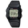 Casio Collection Chronograph W-800H-1AVES, Quarzuhr, Armbanduhr, Herrenuhr, digital, Kalender, Stoppfunktion, schwarz