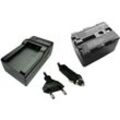 Trade Shop - Trade-Shop 2in1 Set: Akku + Ladegerät mit Kfz Adapter kompatibel mit Sony NP-FM30 NP-FM55 NP-FM55H NP-FM50 NP-QM51 NP-FM70 NP-QM71