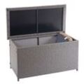 Poly-Rattan Kissenbox MCW-D88, Gartentruhe Auflagenbox Truhe ~ Basic grau, 51x115x59cm 250l