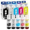 EPSON 114/T07B1/B2/B3/B4/B5 Foto schwarz, cyan, magenta, gelb, grau Tintenflaschen, 5er-Set