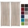 Beautissu - 2er Set Kräuselband Amelie Nora blackout 140x245cm Creme