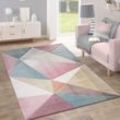 Paco Home - Teppich Kurzflor Modern Trendig Pastell Geometrisches Design Inspiration Multi 120x170 cm