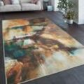 Paco Home - Teppich Wohnzimmer Schlafzimmer Flachgewebe Modern Abstrakt Vintage Waschbar 140x200 cm, Bunt