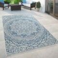 In- & Outdoor-Teppich, Für Balkon Und Terrasse Mit Orient-Muster, In Blau 80x200 cm - Paco Home