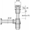 Salgar - Siphon Messing, verchromt - nicht absperrbares Siebventil - Chrom