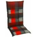 Mittellehner-Auflage 110x50x8 cm rot Sitzkissen Sitzpolster Sitzauflage - Go-de