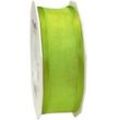 PRAESENT Organza 4834025-027 Limette 40 mm x 25 m 2 Stück