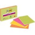 Post-it Haftnotizen 203 x 152 mm Farbig sortiert Rechteckig Blanko 4 Stück à 45 Blatt