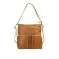 Samantha Look Schultertasche Damen Leder, cognac