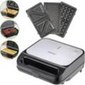 Sandwichmaker 3 in 1 Sandwichtoaster mit 3 abnehmbare Sandwich- Grill- Waffelplatten 1000 Watt