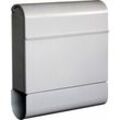 Briefkasten Gong mit Zeitungsbox Silber 410 x 372 x 112mm Postkasten - Trendline