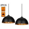 VINGO 2er Set Pendelleuchte Lampenschirm Pendellampe Industrielle Vintage Metall E27 Hängelampe 60W Hängeleuchte Deckenlampe Ø 30cm