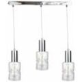 1559 Cross Bar Pendelleuchte Silber, 60cm, 3x E27 - Keter Lighting