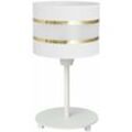 Helam Lighting - Helam helen Tischlampe mit rundem Schirm Weiß, Gold 20cm