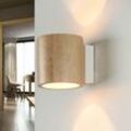 Licht-erlebnisse - Wandlampe Holz Up Down G9 klein 10 cm hoch Flur Wohnzimmer Wandleuchte