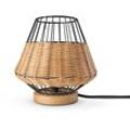 Paco Home - Rattan Pendelleuchte Wohnzimmer Tischleuchte Boho Käfig Lampe Nachttisch Metall Natur (Ø21 cm), Tischleute - Typ 6