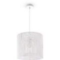 Paco Home - Pendelleuchte Esstisch Papier Boho Hängelampe Esszimmer Lampe E27 Rattan Pendelleuchte - Weiß, Weiß (Ø33cm)