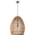 Pendelleuchte Wohnzimmer Boho Korbleuchten Pendellampe Rattan Hängeleuchte Natur (Ø52 cm), Pendelleuchte - Typ 2 - Paco Home