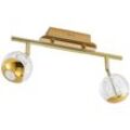 Kilio LED-Deckenstrahler, 2-flammig, gold - Lucande