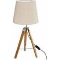 Lampe, Stativ, Bambus, Lampenschirm, Beige runo H58, beige