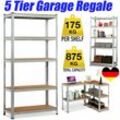 Dayplus - Heavy Duty Steckregal 5 Etagen Garage Regal Gewächshaus Utility Aufbewahrung Zuhause Rack 1700 x 750 x 300mm - Verzinkt