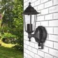 Deuba - monzana® Außenleuchte Wetterfest IP44 Anthrazit Alu Guss Vintage Laterne Außenlampe Außen Garten Beleuchtung Wandleuchte Bewegungssensor