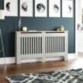 Arlington Radiator Cover mdf Modern Cabinet Slatted Grill, Grey, Large