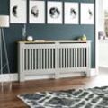 Arlington Radiator Cover mdf Modern Cabinet Slatted Grill, Grey, Extra Large