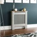 Arlington Radiator Cover mdf Modern Cabinet Slatted Grill, Grey, Small