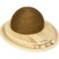 PawHut Interaktives Katzenspielzeug, 2-in-1-Design Kratzspielzeug mit Kratzbrett und Kugelbahn, Katzen Kratzmöbel, Jute, Kiefernholz, Natur+Kaffee,