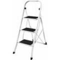 3 Step Ladder With Anti-Slip Mat Iron Frame Home diy Stool