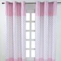 Gardinen Herzen rosa weiß 2er Set 228 x 137 cm - Homescapes