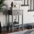 Windsor 1 Drawer Console Table With Shelf mdf Side End Hallway Table, Grey