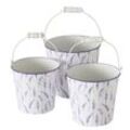 Boltze Eimer Lavanda 3er-Set mit Henkel, Set: Ø12-15 x H12-13cm