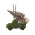 Chic Antique Baumschmuck Truck mit Weihnachtsbaum, H5,5/L6,5/B3 cm, moosgrün