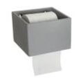 House Doctor Toilettenrollenhalter Cement, 14,7x15 cm, Höhe 10 cm