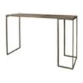 Chic Antique Schreibtisch mit Messing-Details, 120 x 42 x 78 cm, antique messing