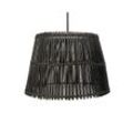 HSM Collection Pendelleuchte Rattan Black Wash, ø33/25x21 schwarz