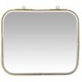 IB Laursen Wandspiegel mit Facettenschliff, 26,5 x 0,5 x 22,5 cm, gold