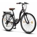 Licorne Bike Stella Premium City Bike 20,24,26 und 28 Zoll Fahrrad für Mädchen Herren und Damen 21 Gang (6 Gang bei 20 Zoll) Holland Citybike