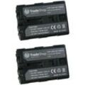 2x Trade-Shop Kamera Li-Ion Akku 2000mAh ersetzt Sony NP-FM-90 NP-FM-91 NP-QM-50 NP-QM-51 NP-QM-70 NP-QM-71 NP-QM-71D NP-QM-90 NP-QM-91 NP-QM-91D