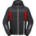 Spidi Hoodie II, Textiljacke H2Out Schwarz/Dunkelgrau/Neon-Rot L male