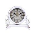 Chic Antique Tisch Uhr mit Dekor, H16/L18/B9 cm, antik creme