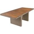 Garden Pleasure Gartentisch Braga dunkelbraun rechteckig 90,0 x 180,0 x 75,0 cm