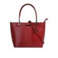 Cluty Handtasche Damen Leder, rot